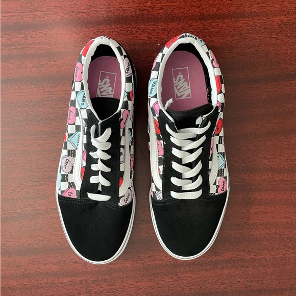 NWOT Vans Conversation Candy Hearts Skate Shoes Sneaker Low Top Suede - Picture 2 of 7